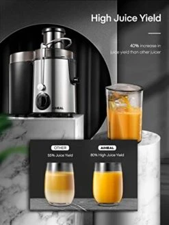 Juicer Machines, AIHEAL Juicer Vegetable And Fruit Easy To Clean, Centrifugal Juicer With 3 Speed Control, Upgraded 400W Motor, Cleaning Brush And Recipe Included -KitchenAid Shop 41BH1cYPf4L