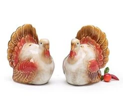 + BURTON Thanksgiving Fall Turkey Salt And Pepper Shaker Set