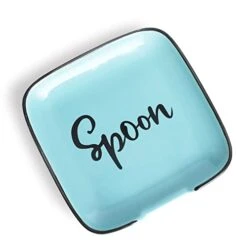 Ceramic Spoon Rest For Stove Top - 4.75 Inches Large Spoon Holder For Kitchen Counter, Modern Spoon For Farmhouse, Cooking Utensil Rest, Kitchen Accessories, Dishwasher Safe (Turquoise, 1)