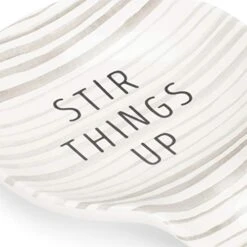 Stir Things Up 4.5 X 4 Glossy White And Grey Stripe Ceramic Stoneware Kitchen Spoon Rest 8 Stir Things Up 4.5 X 4 Glossy White And Grey Stripe Ceramic Stoneware Kitchen Spoon Rest -KitchenAid Shop 41BLjZ775rL