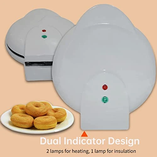 Mini Donut Maker Machine, Doughnut Maker Multifunctional Snack Maker For Kid-Friendly Breakfast Snacks Desserts, Electric Donuts Maker With Non-stick Surface, Makes 7 Doughnuts 8 Mini Donut Maker Machine, Doughnut Maker Multifunctional Snack Maker For Kid-Friendly Breakfast Snacks Desserts, Electric Donuts Maker With Non-stick Surface, Makes 7 Doughnuts - Image 6