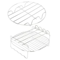 BIENKA 2sets Air Grill Cooker Stainless Double Silver Of Steaming Cm Bbq Multi- In And Round Stand: Trivet: For Rack Egg Dual- Pot Pressure Wire Trivet Tray Accessory Food Steam Stockpot Shelf (Color -KitchenAid Shop 41BNc8w98gL