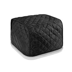 Polyester Fabric Quilted Four Slice Toaster Appliance Dust-proof Cover (Black)