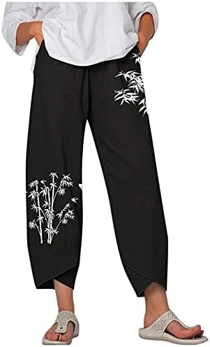 Kingspinner Capri Pants For Women Dressy Casual Patchwark Harem Pants Tapered Ankle Capris Trousers 11 Kingspinner Capri Pants For Women Dressy Casual Patchwark Harem Pants Tapered Ankle Capris Trousers - Image 9