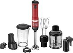 Black & Decker Kitchen Wand Cordless Immersion Blender, 4 In 1 Multi Tool Set, Hand Blender With Charging Dock, Grey (BCKM1014K01) -KitchenAid Shop 41BaX6ORXVL. AC