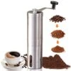Manual Burr Coffee Grinder - Adjustable Settings For French Press, Espresso, Drip Coffee, Turkish Brew - Stainless Steel Handheld Grinder