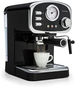Espressionata Gusto - Espresso Maker, 20 Bar Pump Pressure, 1100 Watts, Makes 6 Cups (0.3 Gallon), Removable Stainless-Steel Drip Grid, Dishwasher-Safe Drip Tray, Retro Look, Black -KitchenAid Shop 41BiqERznQL. AC