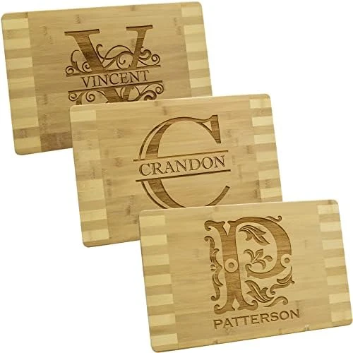 - Monogram Letter Bamboo Cutting Board Personalized & Laser Engraved Name; Great Present For Birthdays Housewarmings Client Gifts Weddings Anniversaries Parents Couples & Friends 17 - Monogram Letter Bamboo Cutting Board Personalized & Laser Engraved Name; Great Present For Birthdays Housewarmings Client Gifts Weddings Anniversaries Parents Couples & Friends - Image 15
