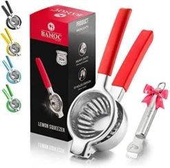 Ed Citrus Press - Stainless Steel Manual Press Heavy Duty Lime , Lemon & Citrus Squeezer – Extra-Large Lime Press For Lemons And Oranges - Gift Of Lemon Zest Grater Included (Red) 18 Ed Citrus Press - Stainless Steel Manual Press Heavy Duty Lime , Lemon & Citrus Squeezer – Extra-Large Lime Press For Lemons And Oranges - Gift Of Lemon Zest Grater Included (Red) -KitchenAid Shop 41Bv99HrcWL. AC