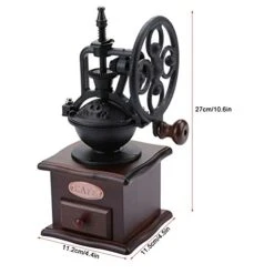 Manual Coffee Bean Grinder - Hand Mill Pepper Spice - With Drawer - Retro European Style - Coffee Bean Milling - Home Grinding Machine - For Grind Coffee, Cereals, Nuts -KitchenAid Shop 41C1GNwf8OL