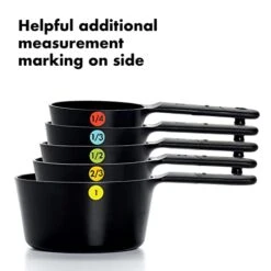 OXO Good Grips 6- Piece Plastic Measuring Cups, Black -KitchenAid Shop 41C57PHI72L