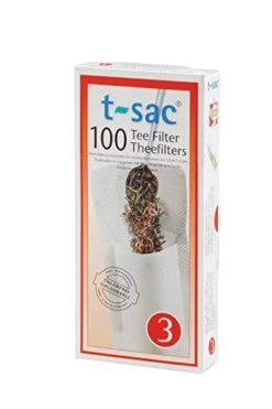 Tea Filter Bags, Disposable Tea Infuser, Number 3-Size, 3 To 8-Cup Capacity, Set Of 100