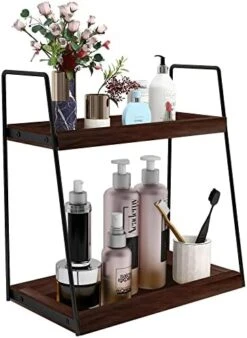 Dorhors 2 Tier Bathroom Counter Organizer Storage,Vanity Organizer For Bathroom Counter,Wood Counter Standing Rack For Bathroom,Dresser,Kitchen -KitchenAid Shop 41CF4SaoxFL. AC