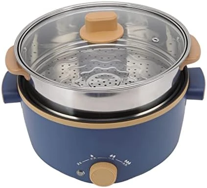 2.5L Electric Cooker Pot, Electric Hot Pot For Home, Kitchen, Dormitory, Office(Blue) 7 2.5L Electric Cooker Pot, Electric Hot Pot For Home, Kitchen, Dormitory, Office(Blue) - Image 5