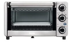 DBTO0412BBSS 0.4 Cu Ft/12L 4 Slice Countertop Toaster Oven In Stainless Steel Toast, Bake, Broil, Keep Warm Functions