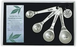 Mazing Woman Measuring Spoon Set, Decorative Gifts And Kitchen Accessories, Set Of 4, Engraved Pewter And Silver Enamel, By Abbey & CA Gift -KitchenAid Shop 41CVJ9bjRRL. AC