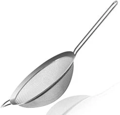 Fine Mesh Strainers - Premium Stainless Steel Colander Sieve Sifters, With Durable Mesh And Sturdy Handle, Excellent For Sifting Dry Ingredients, Flour, Pastas, Rice, Tea (3.15"+5.5"+7.87") -KitchenAid Shop 41CcPlvJKMS. AC 2