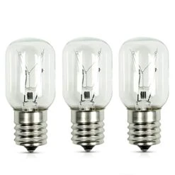 EvertechPRO 8206232A Light Bulb Pack Of 3 40W E17 125V Replacement For Whirlpool Maytag Microwave 8206232 1890433 AH2376034 EA2376034