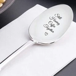 Ll Having Coffee Together - Friendship Gift - Love - Mine - Valentine - Gift For Him - Gift For Friends Who Are Moving Away - Steeliness Steel Spoon With Messages By Boston Creative Company LLC -KitchenAid Shop 41Cpibovv0L