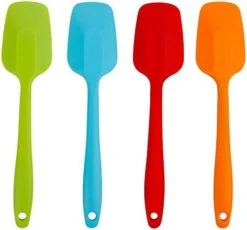 4-Piece Silicone Spatula 11inch Large Rubber Heat-Resistant Baking Spatulas Baking Mixing Tool Non-Stick Flexible Seamless Spatulas With Stainless Steel Core -KitchenAid Shop 41CuTCDemiL. AC