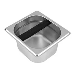 Coffee Knock Box, Stainless Steel Espresso Box Container Dump Bin Grind Waste Bin With Rubber Bar For Coffee Machine(S)