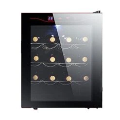 ATAAY 12 Bottle Wine Refrigerator, Independent Wine Cellar With Glass Door, 11-18℃ Temperature Adjustment, Modern Household Wine Refrigerator, Simulated Wine Cellar Storage Environment