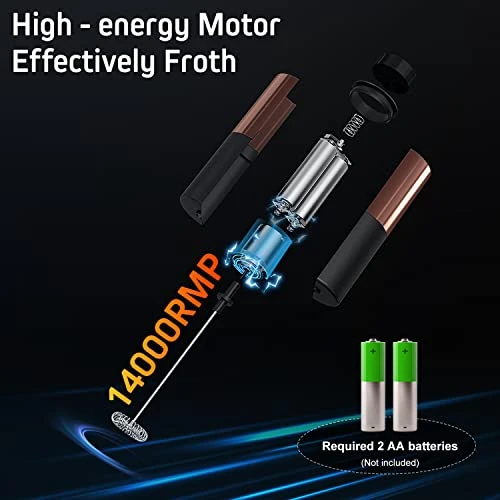 Milk Frother Handheld With Stand, Mini Coffee Frother Drink Mixer, Battery Operated Electric Whisk Milk Foamer For Latte Hot Chocolate Matcha 3 Milk Frother Handheld With Stand, Mini Coffee Frother Drink Mixer, Battery Operated Electric Whisk Milk Foamer For Latte Hot Chocolate Matcha