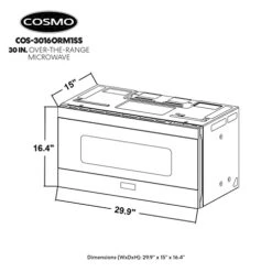 COS-3016ORM1SS 30 In Over The Range Microwave Oven With 1.6 Cu. Ft. Capacity 10 COS-3016ORM1SS 30 In Over The Range Microwave Oven With 1.6 Cu. Ft. Capacity -KitchenAid Shop 41D5URl4LEL