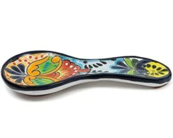 Hand Painted Ceramic Spoon Rest Kitchen Counter Top Utensil Holder For Spoons Spanish Mexican Decorations (Multi) 8 Hand Painted Ceramic Spoon Rest Kitchen Counter Top Utensil Holder For Spoons Spanish Mexican Decorations (Multi) -KitchenAid Shop 41D75MfdwcL