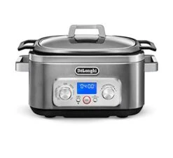 De'Longhi Livenza 7-in-1 Multi-Cooker Programmable SlowCooker, Bake, Brown, Saute, Rice, Steamer & Warmer, Easy To Use And Clean, Nonstick Dishwasher Safe Pot, (6-Quart), Stainless Steel