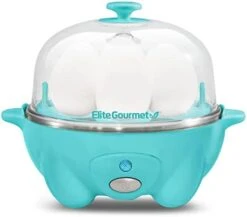 Elite Gourmet EGC-007B# Rapid Egg Cooker, 7 Easy-To-Peel, Hard, Medium, Black & ESM2207 Maxi-Matic Sandwich Panini Maker Grilled Cheese Machine Tuna Melt Omelets Non-Stick Surface, 2 Slice, Black -KitchenAid Shop 41DE5b1PmTL. AC