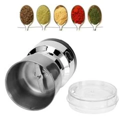 Electric Coffee Bean Grinder,Multi?Function Stainless Steel Large Grinding Capacity Electric Spice/Coffee Grinder Mill Blender With Visual Transparent Cover,For Spices,Herbs,Nuts,Grains,Silver(US) -KitchenAid Shop 41DJVtZPscL