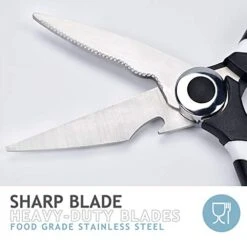 Kitchen Shears,RageCraft 2-Pack Kitchen Premium Heavy Duty Dishwasher Safe Scissors,Super-Sharp Scissors,Multipurpose Stainless Steel Scissors For Chicken,Poultry Meat,Fish,Vegetables,Herbs -KitchenAid Shop 41DK8kM0AdL