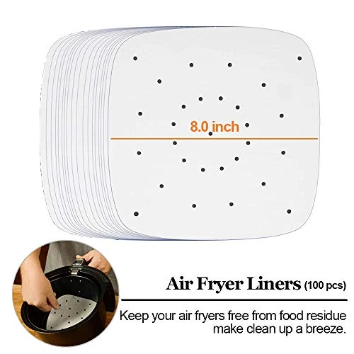 Square Air Fryer Accessories 11 Pcs With Recipe Cookbook Compatible For Philips Air Fryer, COSORI And Other Square AirFryers And Oven, Deluxe Deep Fryer Accessories Set Of 12 (8 Inch) 6 Square Air Fryer Accessories 11 Pcs With Recipe Cookbook Compatible For Philips Air Fryer, COSORI And Other Square AirFryers And Oven, Deluxe Deep Fryer Accessories Set Of 12 (8 Inch) - Image 4