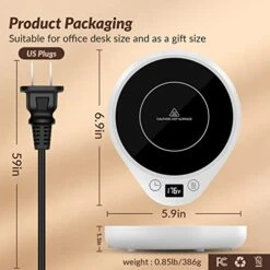 Mug Warmer, Upgrade Coffee Warmer & Cup Warmer For Desk With 3 Temperature Settings, More Hot Coffee Mug Warmer With Timer & 4H Auto Shut Off For Keep Best Flavor For Cocoa, Tea, Water, Milk, Black -KitchenAid Shop 41DRaHsN0ZL