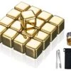 16 PCS Stainless Steel Whiskey Golden Ice Cubes,Gold Stainless Steel Whiskey Stones,Gold Stainless Steel Ice Cubes,for Whiskey,Wine Chiller,Beer,Vodka,Liqueurs,Drinks Cooler Set(Gold) -KitchenAid Shop 41DRr1ELA0L