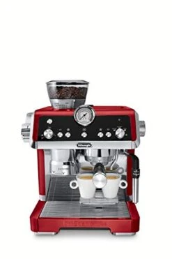De'Longhi EC9335R La Specialista Espresso Machine With Sensor Grinder, Dual Heating System, Advanced Latte System & Hot Water Spout For Americano Coffee Or Tea, Stainless Steel,67.6 Oz, Red