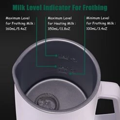 Electric Milk Frother, Automatic Hot Or Normal Temperature Milk Foam Function,4-in-1 Functionality For Latte Coffee Hot Chocolates Cappuccino 10 Electric Milk Frother, Automatic Hot Or Normal Temperature Milk Foam Function,4-in-1 Functionality For Latte Coffee Hot Chocolates Cappuccino -KitchenAid Shop 41DUpyjhmfL