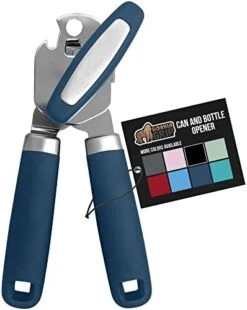 Heavy Duty Stainless Steel Smooth Edge Manual Hand Held Can Opener With Soft Touch Handle, Rust Proof Oversized Handheld Easy Turn Knob, Best Large Lid Openers For Kitchen, Black -KitchenAid Shop 41DbCZVisJL. AC