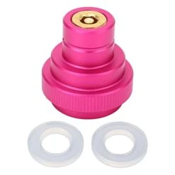 Soda Water CO2 Adapter, Good Sealing Easy Installation Polished Surface TR21 4 Thread CO2 Cylinder Connector Brass Aluminum Alloy Wear Resistance For Replacing (Pink) -KitchenAid Shop 41DbRHBc21L
