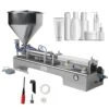 Orizontal Pneumatic Liquid And Paste Filling Machine, Single-head Semi-Automatic Paste Filler For Liquid And Paste 110V Stainless Steel Liquid Filling Machine With 40L Hopper 100ml-600ml Volume -KitchenAid Shop 41DbWVLNmrL