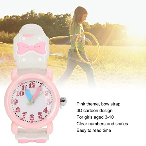 3D Cartoon Cute Girl Clock Toy Bowknot Home Decoration 4 3D Cartoon Cute Girl Clock Toy Bowknot Home Decoration - Image 2