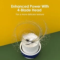 Portable Blender, One-handed Drinking Mini Blender For Shakes And Smoothies, 12 Oz Personal Blender With Rechargeable USB, Made With BPA-Free Material Portable Juicer, Matte Blue -KitchenAid Shop 41DnUXTRsxL