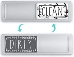 Dishwasher Magnet Clean Dirty Sign, Clean Dirty Magnet For Dishwasher, Dirty Clean Dishwasher Magnet, Dishwasher Clean Dirty Sign, Strong/Non Scratch Farmhouse Rustic Wood Design