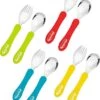 PLASKIDY Toddler Utensils Set Of 8 Kids Utensils Forks And Spoons - BPA Free/Dishwasher Safe Toddlers Silverware Stainless Steel With Silicone Handle's Children's Safe Flatware Cutlery Set
