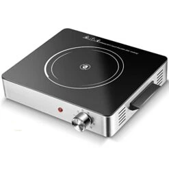 XITGSIMRE 1500W Electric Hot Plate, Single Burner For Cooking, Portable Infrared Electric Stove With Knob Control/Low Noise/Easy To Clean