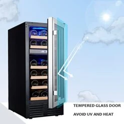 Ine Cooler Refrigerators 28 Bottle Fast Cooling Low Noise 15 Inch Wine Fridge With Professional Compressor Stainless Steel, Digital Temperature Control Screen Built-in Or Freestanding -KitchenAid Shop 41E0rwAYMOL