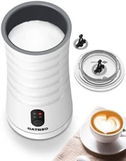 Milk Frother, Electric Milk Steamer Soft Foam Maker With Two Whisks For Frothing And Heating Milk, 4 IN 1 Multifunction For Hot & Cold Froth, Automatic Off & Easy Cleaning,Silent Operation -KitchenAid Shop 41E1tLSwCiL. AC