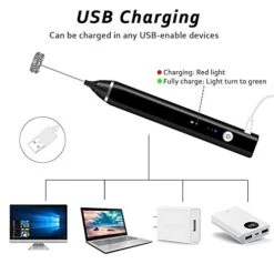 Voomiest Rechargeable Milk Frother Handheld Electric Foam Maker With 2 Stainless Whisk… -KitchenAid Shop 41E1yXCVebL