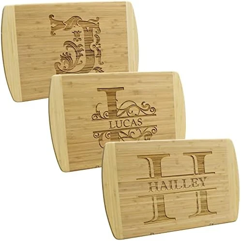 - Monogram Letter Bamboo Cutting Board Personalized & Laser Engraved Name; Great Present For Birthdays Housewarmings Client Gifts Weddings Anniversaries Parents Couples & Friends 13 - Monogram Letter Bamboo Cutting Board Personalized & Laser Engraved Name; Great Present For Birthdays Housewarmings Client Gifts Weddings Anniversaries Parents Couples & Friends - Image 11